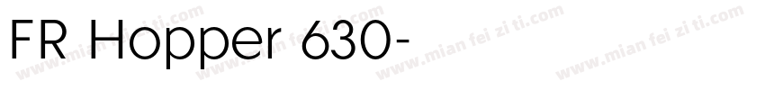 FR Hopper 630字体转换